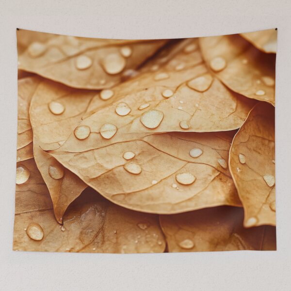 Item preview, Water droplets glistening on leaves designed and sold by anytka.