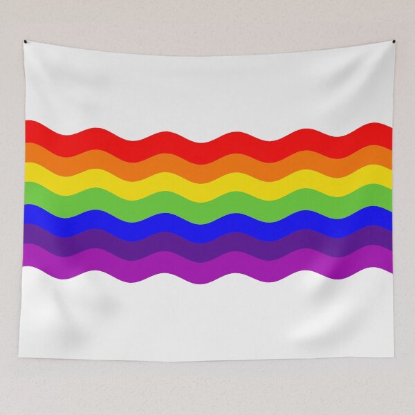 Item preview, Wavy Flag - Rainbow designed and sold by sillyjess.