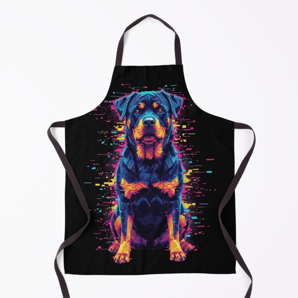 Item preview, Neon Glitch Rottweiler Portrait designed and sold by bsbd-action.