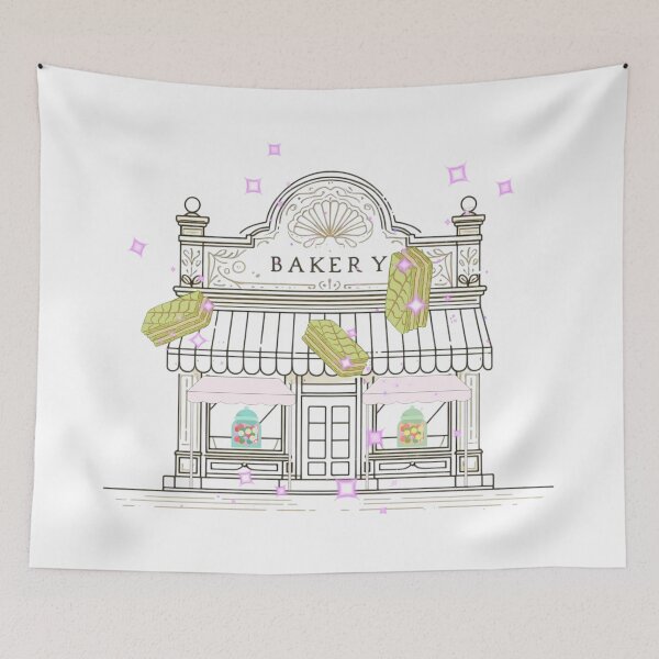 Item preview, Magical Bakery Illustration – Dreamy Cake Shop with Floating Desserts designed and sold by Sugar Wisdom .