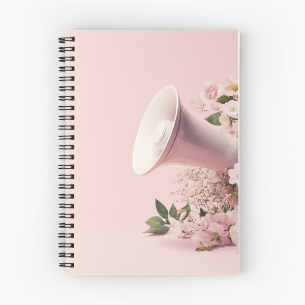 Item preview, White speaker in pink blooms designed and sold by anytka.