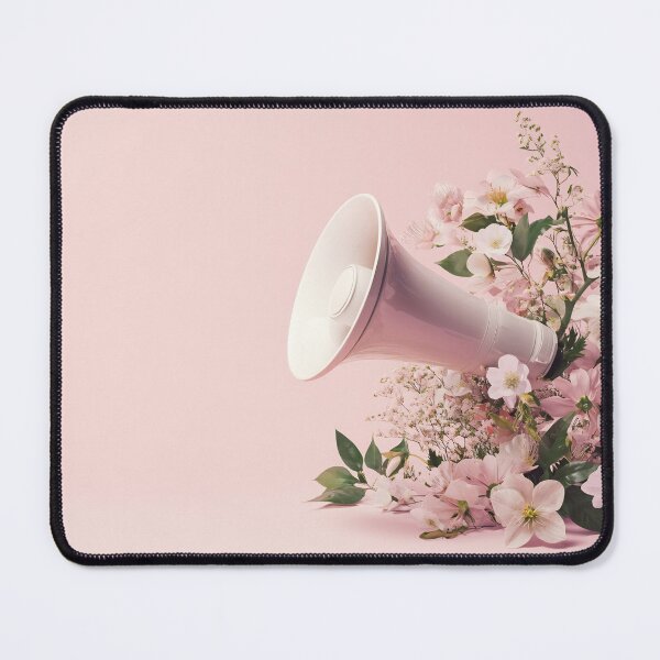 Item preview, White speaker in pink blooms designed and sold by anytka.