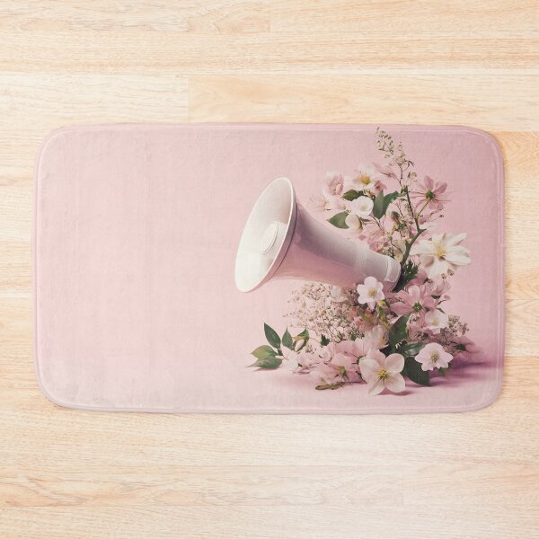 Item preview, White speaker in pink blooms designed and sold by anytka.