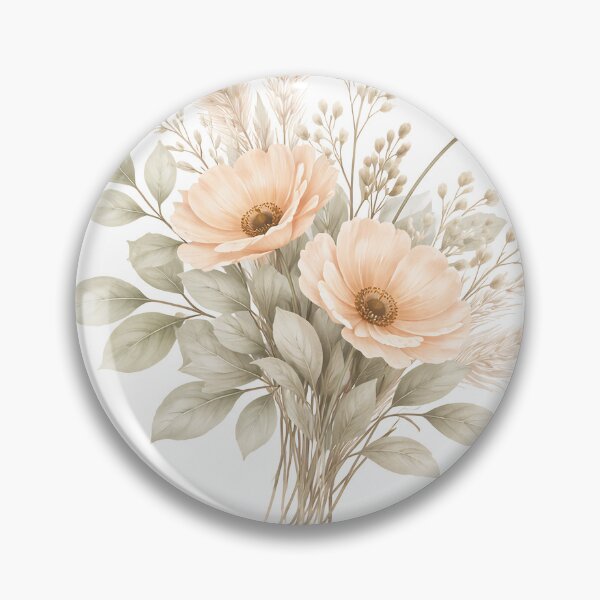 Item preview, Soft Peach Wildflower Bouquet  designed and sold by yupsart.