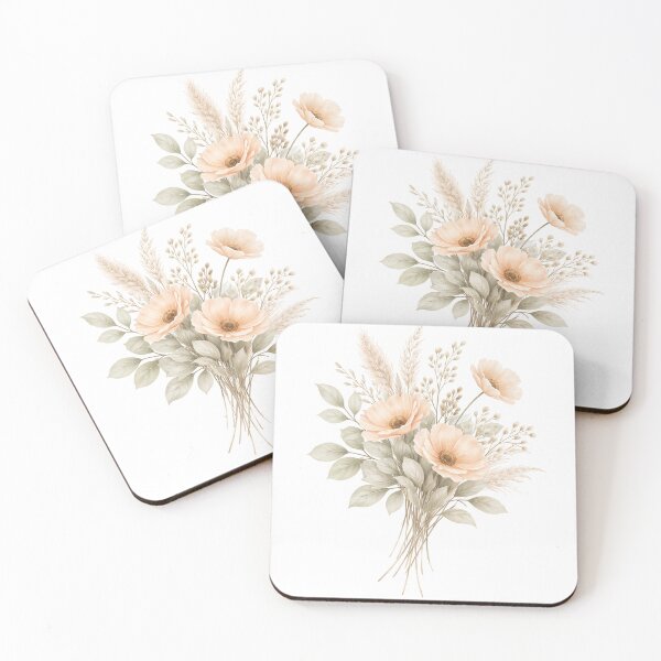 Item preview, Soft Peach Wildflower Bouquet  designed and sold by yupsart.