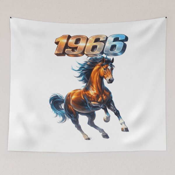 Item preview, 1966YearoftheHorseEasternZodiacFreedomStrengthDesign designed and sold by AlexLineArt.