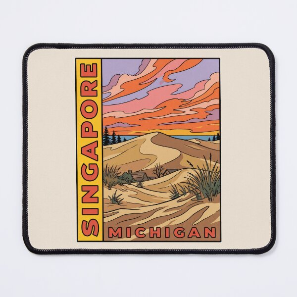 Item preview, Singapore Michigan - Vintage Lake Michigan Sunset Design designed and sold by TheOldMittenIllustrated.