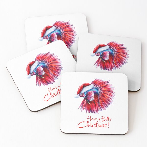 Item preview, Have a Betta Christmas! Funny Santa Betta Fish Pun Quote for Fish Lovers  designed and sold by Artycom.
