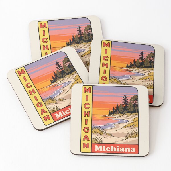 Item preview, Michiana Michigan - Vintage Lake Michigan Sunset Design designed and sold by TheOldMittenIllustrated.