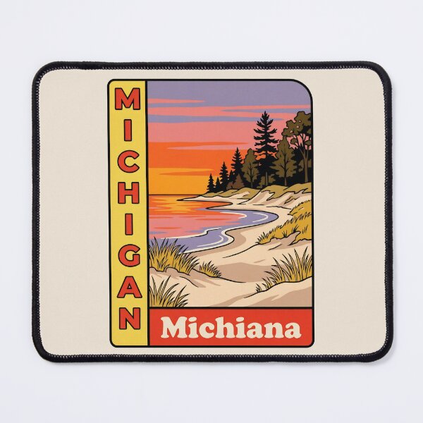 Item preview, Michiana Michigan - Vintage Lake Michigan Sunset Design designed and sold by TheOldMittenIllustrated.