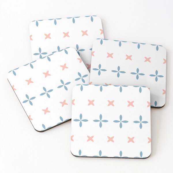Item preview, Minimalistic pink and blue repeating pattern  designed and sold by VitSArt.