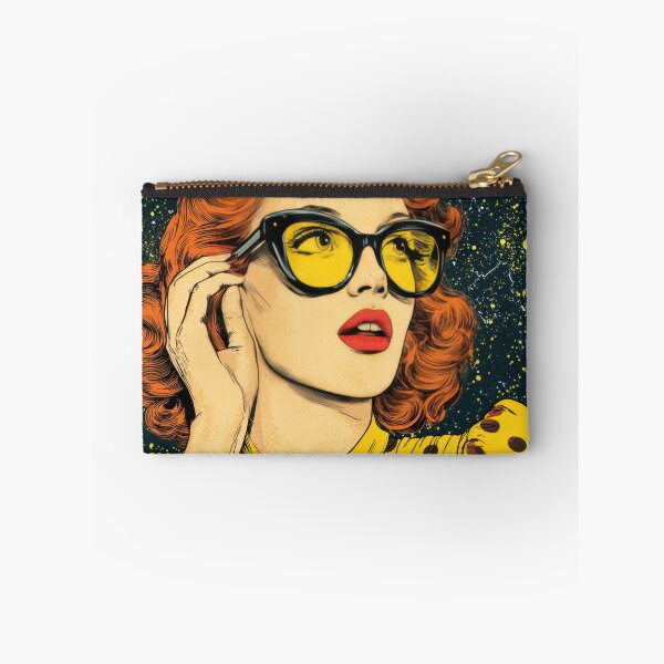 Item preview, Red-haired woman in bright glasses designed and sold by anytka.