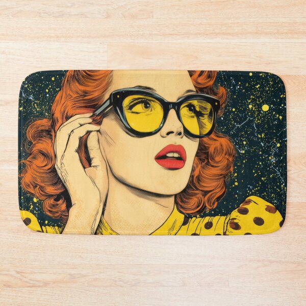 Item preview, Red-haired woman in bright glasses designed and sold by anytka.