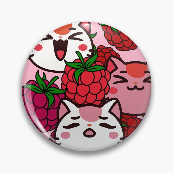 Item preview, Cute Kawaii Cats with Raspberries designed and sold by Kanniax.