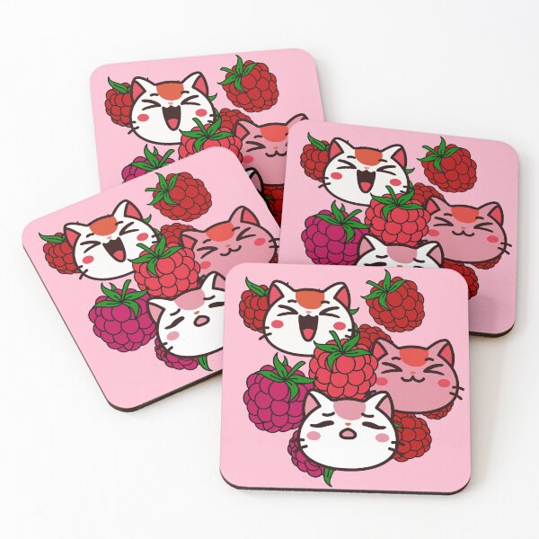 Item preview, Cute Kawaii Cats with Raspberries designed and sold by Kanniax.
