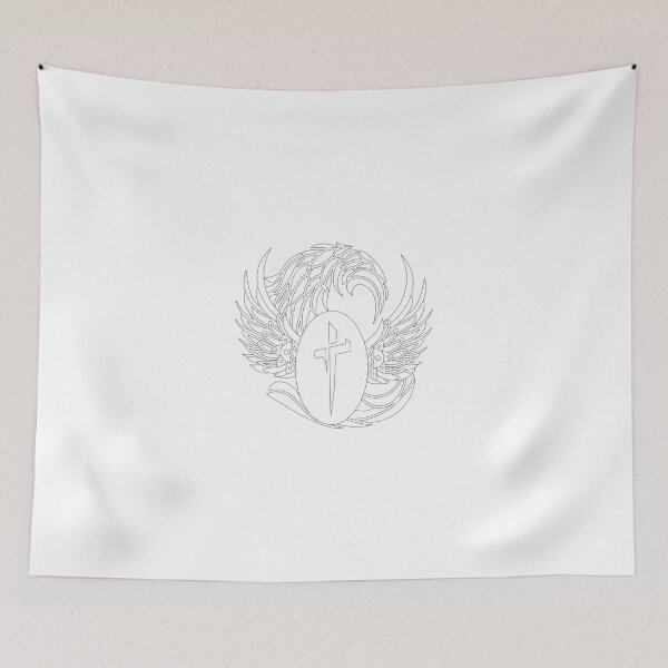 Item preview, Sacred Cross Wings Line Art designed and sold by Color for Balance .