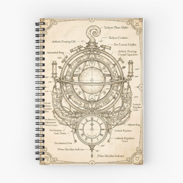 Item preview, Steampunk Aetheric Focusing Orb Schematic designed and sold by The Visual Syllabus.
