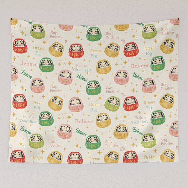 Item preview, Daruma Pattern Motivational Lucky Dolls designed and sold by daila70.