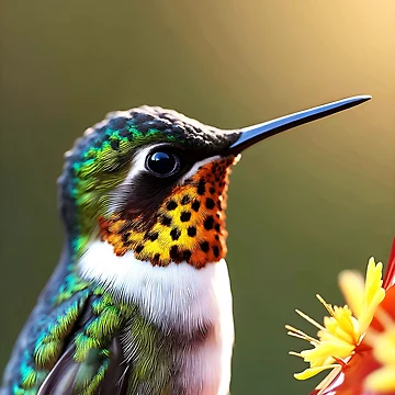 Artwork thumbnail, Hummingbird portrait by Creative Visualize