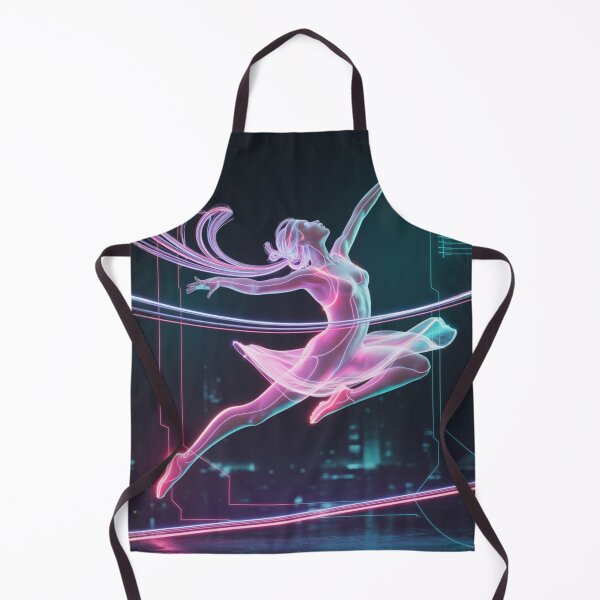 Item preview, Neon dreamscape dancer: futuristic cyber ballet art, glowing urban dance scene designed and sold by FusiTink.