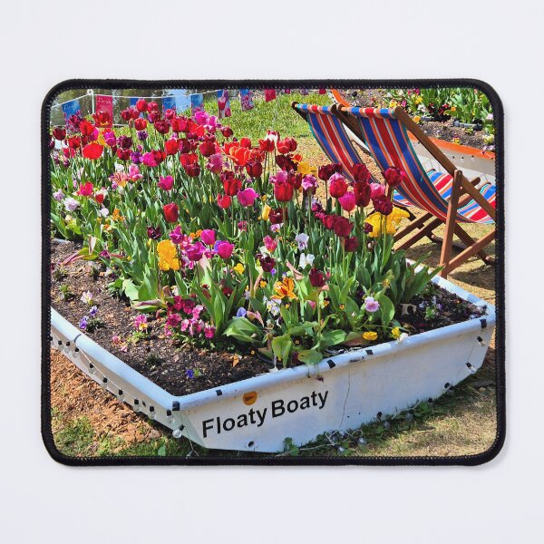 Item preview, Boat filled with flowers by the lake designed and sold by FranWest.