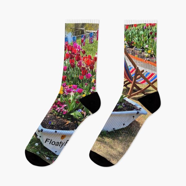 Item preview, Boat filled with flowers by the lake designed and sold by FranWest.