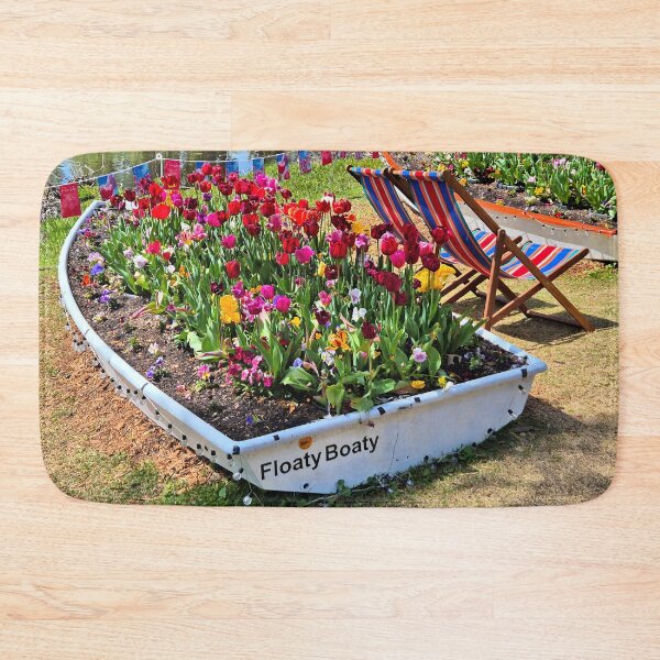 Item preview, Boat filled with flowers by the lake designed and sold by FranWest.