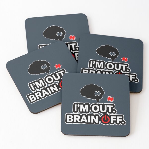 Item preview, I’M OUT BRAIN OFF - Funny Minimalist Power Button Quote designed and sold by SplashPixel.