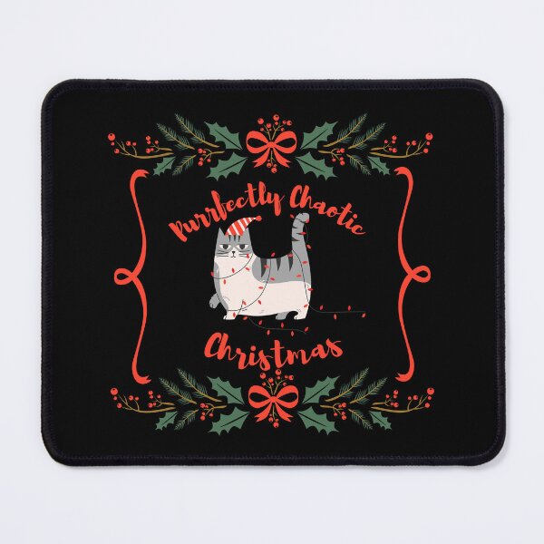 Item preview, Purrfectly Chaotic Christmas – Black Funny Cat Holiday Design Quote for Cat Lovers designed and sold by Artycom.