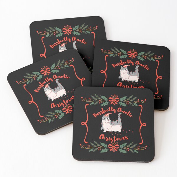 Item preview, Purrfectly Chaotic Christmas – Black Funny Cat Holiday Design Quote for Cat Lovers designed and sold by Artycom.