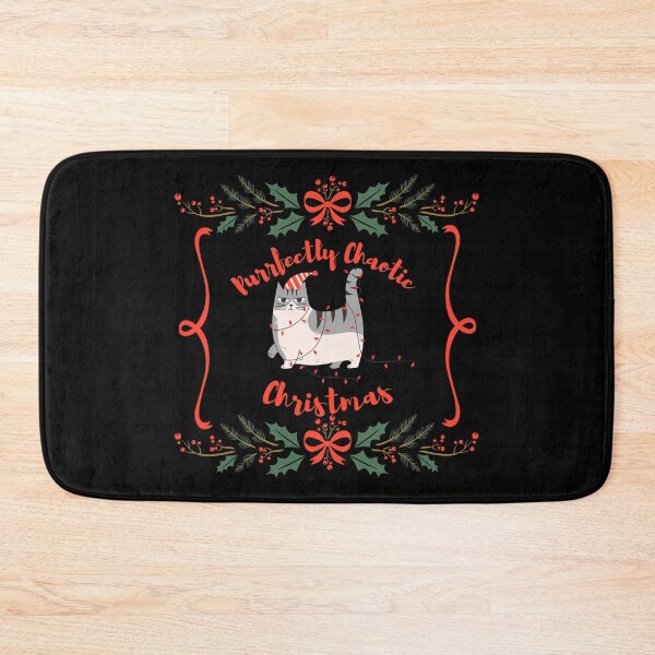 Item preview, Purrfectly Chaotic Christmas – Black Funny Cat Holiday Design Quote for Cat Lovers designed and sold by Artycom.