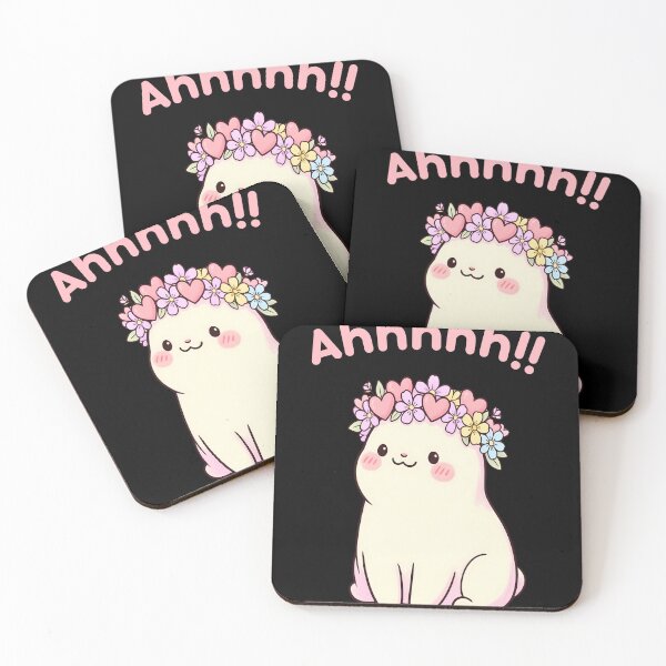 Item preview, Cute Kawaii Cat “Ahhhh!!” Meme – Funny Pastel Cartoon Reaction designed and sold by Vicksin ⭐⭐⭐⭐⭐.