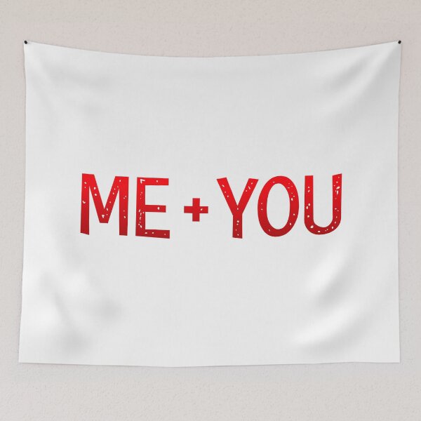 Item preview, Me + You, Red Love Typography  designed and sold by Memes N Lore .