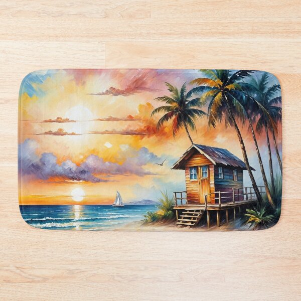 Item preview, Tropical Sunset Escape designed and sold by Undersea Ai Art.