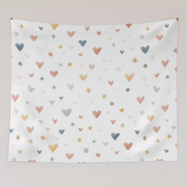 Item preview, Hearts, artwork, colorful, home decor, cute artwork, kids wall art designed and sold by pmakesArt.