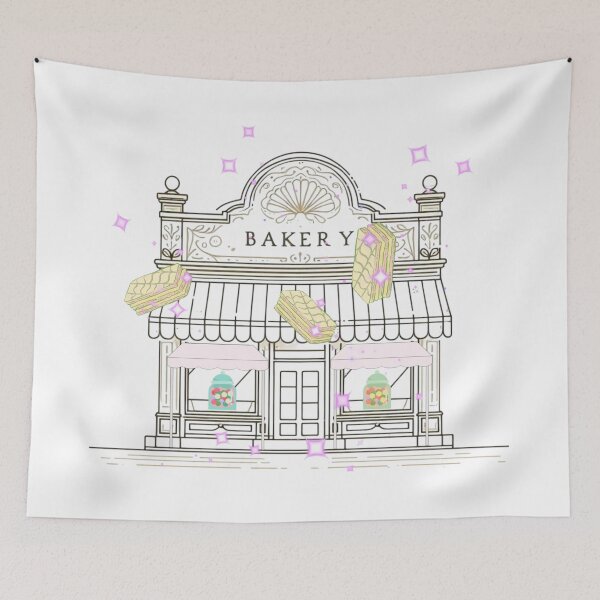 Item preview, Magical Bakery Illustration – Dreamy Cake Shop with Floating Desserts designed and sold by Sugar Wisdom .