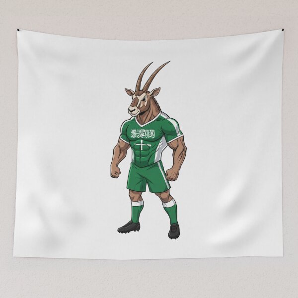 Item preview, Majestic Saudi Arabian Oryx Football Mascot 2026 designed and sold by ArtByKatti.