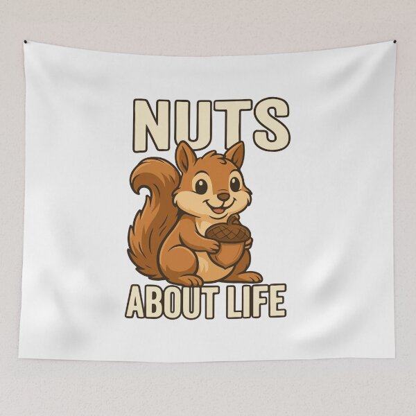 Item preview, Nuts About Life – Cute Squirrel Cartoon designed and sold by storelibertys.