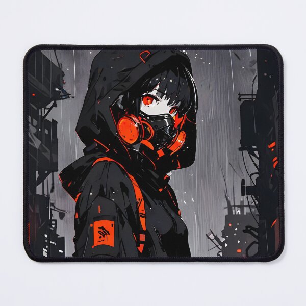 Item preview, ZERO: Monochrome Rainy Industrial Stealth | Cute Cyberpunk Anime Girl designed and sold by Sytrics.