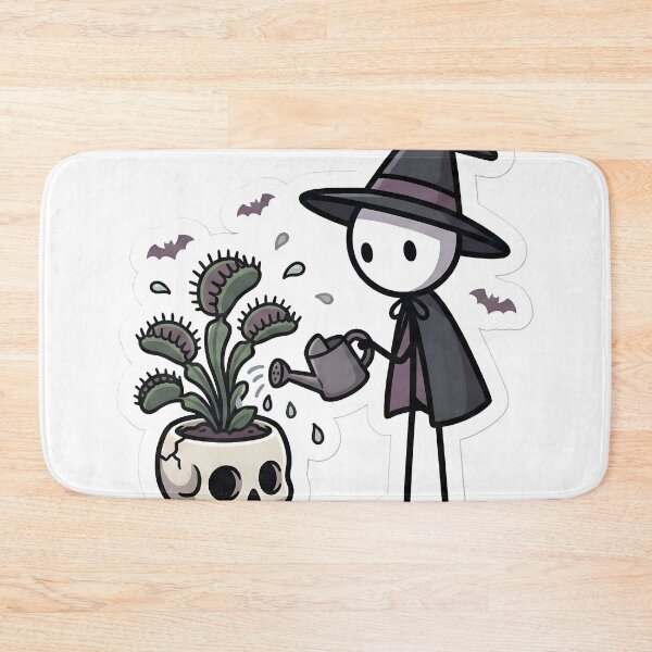 Item preview, Goth Gardener Stickman Spooky Plant Mom Dad Aesthetic Skull Pot designed and sold by StickyGuys.