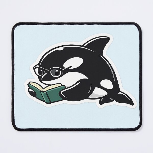 Item preview, Nerdy Orca Reading a Book designed and sold by Orca Chuckle Studios.