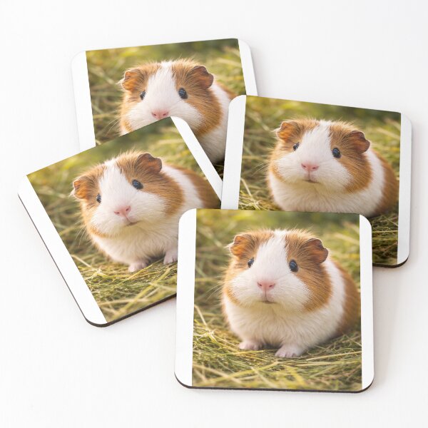 Item preview, Adorable guinea Pig on Hay - Cozy Animal Art Print for Home Decor designed and sold by CzipipitoStudio.