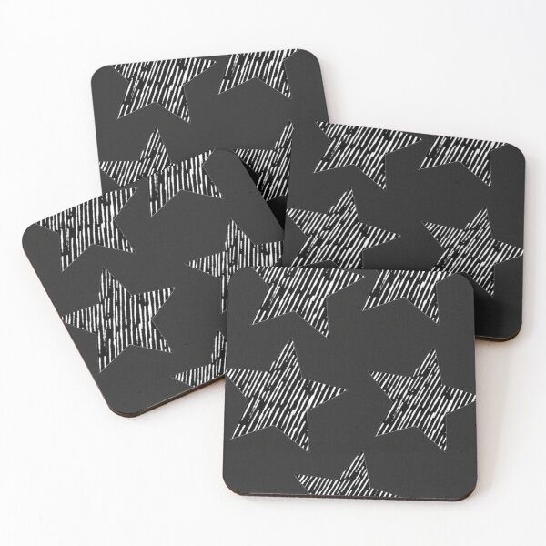 Item preview, Striata Black White Stars Digital Collage designed and sold by Licorice Moon.