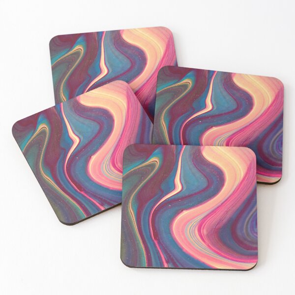 Item preview, Neon Marble Waves, Pink Teal Abstract Fluid Art designed and sold by Prayful.