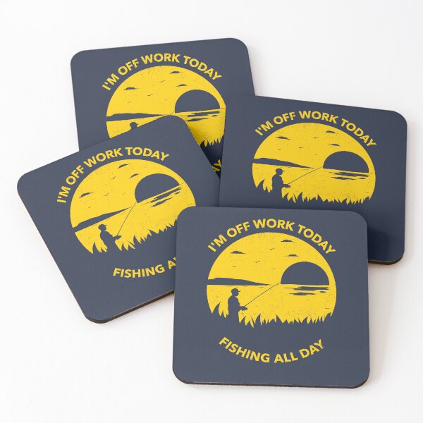 Item preview, I'm Off Work Today Fishing All Day Sunset Angler designed and sold by DesignsVault.