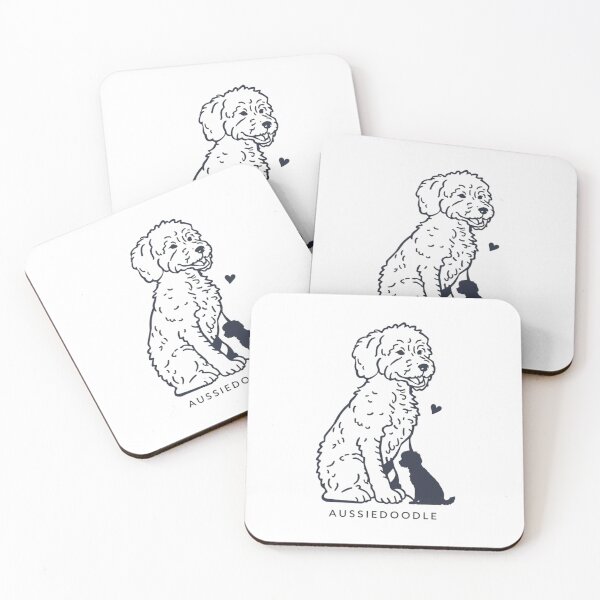 Item preview, Aussiedoodle Silhouette Shirt Dog Mom Dad Gift Minimalist Design designed and sold by QuikFun.