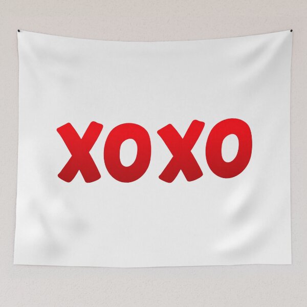 Item preview, XO XO, Red Hugs and Kisses Bold designed and sold by Memes N Lore .
