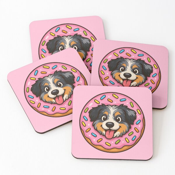 Item preview, Cute Aussie Doodle Dog Inside Pink Donut - Sweet Puppy designed and sold by Balasan.