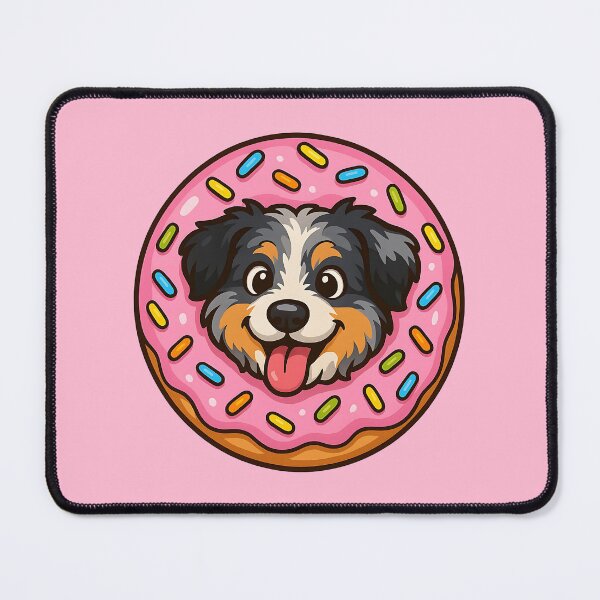 Item preview, Cute Aussie Doodle Dog Inside Pink Donut - Sweet Puppy designed and sold by Balasan.