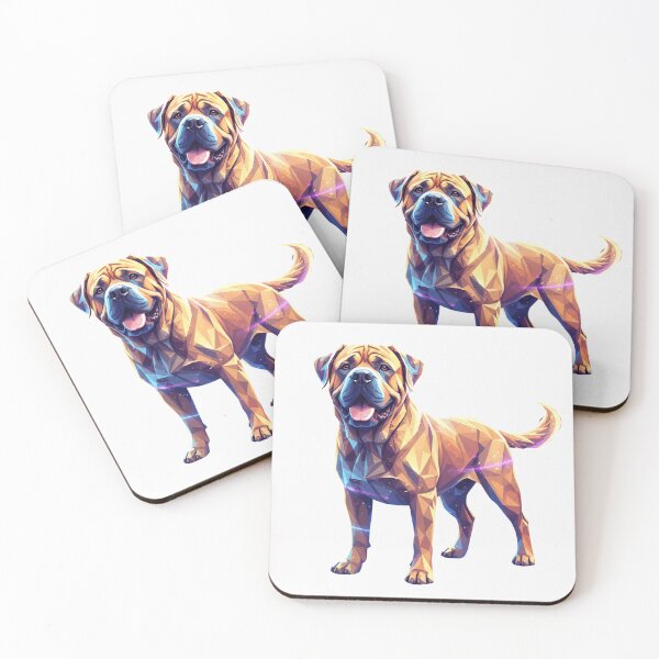 Item preview, Cosmic Bullmastiff Golden Dog Art designed and sold by bsbd-action.